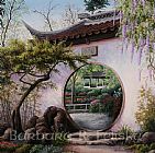 Barbara Felisky Moon Gate Garden painting